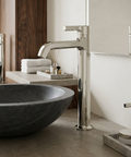 Ariston Tall Polished Nickel Single Hole Bathroom Faucet