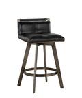 Arizona Black Faux Leather Swivel Counter Stool-1