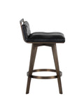 Arizona Black Faux Leather Swivel Counter Stool-2