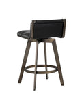 Arizona Black Faux Leather Swivel Counter Stool-3