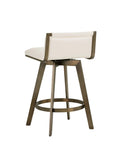 Arizona Cream Faux Leather Swivel Counter Stool -4