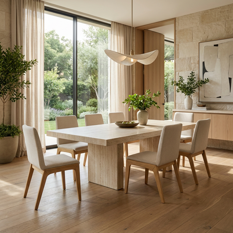 Arizona Oatmeal Modern Upholstered Dining Chair 