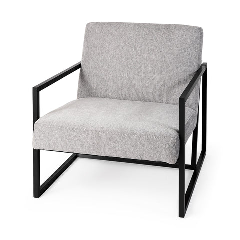 Armelle Gray Fabric Accent Chair-1