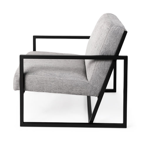 Armelle Gray Fabric Accent Chair-3