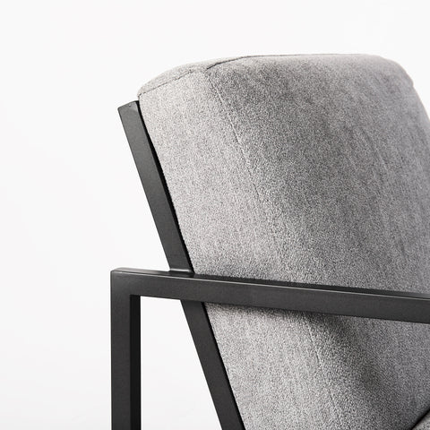 Armelle Gray Fabric Accent Chair-6