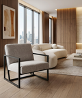 Armelle Gray Fabric Accent Chair