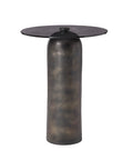 Arta Smoked Glass and Charcoal Aluminum End Table -1