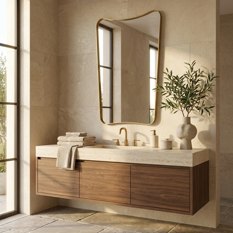 Artesia Gold Modern Wall Mirror 