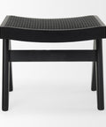 Arvin Black Cane Seat Stool -4