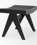 Arvin Black Cane Seat Stool -5