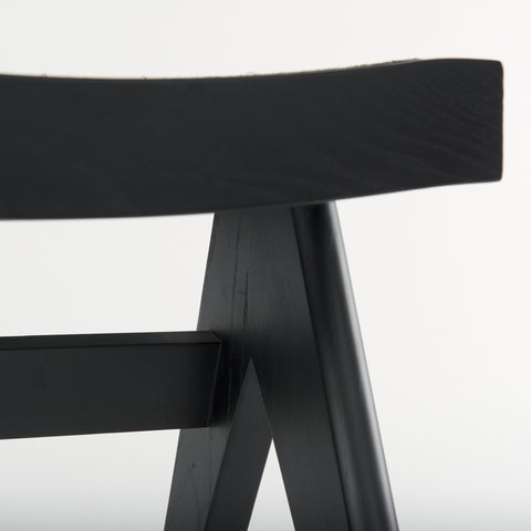 Arvin Black Cane Seat Stool -9