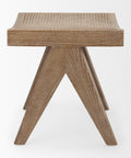 Arvin Medium Brown Cane Seat Stool -3