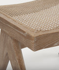 Arvin Medium Brown Cane Seat Stool -6