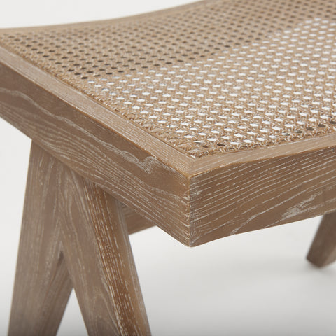 Arvin Medium Brown Cane Seat Stool -6