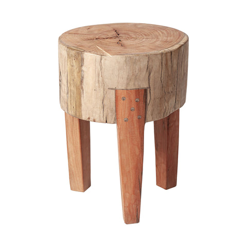 Asco 18-Inch Reclaimed Wood Stool -1