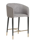 Asher Grey Modern Upholstered Counter Stool-1