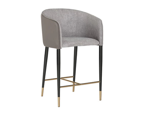 Asher Grey Modern Upholstered Counter Stool-1