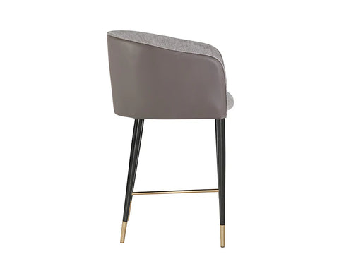 Asher Grey Modern Upholstered Counter Stool-2