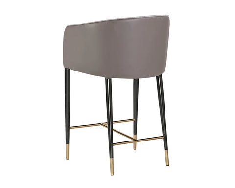 Asher Grey Modern Upholstered Counter Stool-3