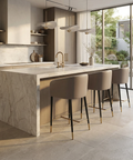 Asher Grey Modern Upholstered Counter Stool