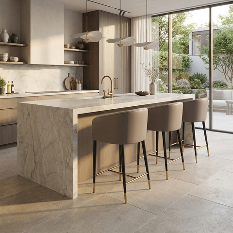 Asher Grey Modern Upholstered Counter Stool