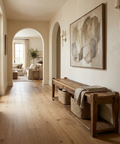 Ashwick Dark Brown Reclaimed Wood Bench 