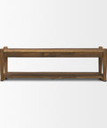 Ashwick Dark Brown Reclaimed Wood Bench -2