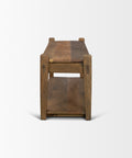 Ashwick Dark Brown Reclaimed Wood Bench -3