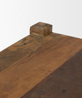 Ashwick Dark Brown Reclaimed Wood Bench -5