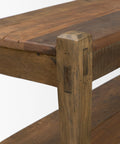 Ashwick Dark Brown Reclaimed Wood Bench -6