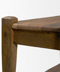 Ashwick Dark Brown Reclaimed Wood Bench -7
