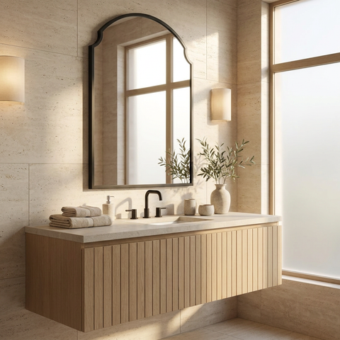 Asmara Black Modern Wall Mirror
