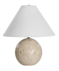 Assen Cream Travertine Table Lamp -2