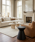 Astley Black Concrete End Table