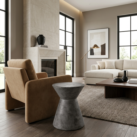 Astley Grey Concrete End Table