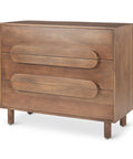 Astrid Medium Brown Mango Wood 3-Drawer Accent Cabinet -1