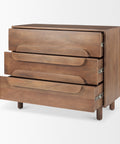 Astrid Medium Brown Mango Wood 3-Drawer Accent Cabinet -5