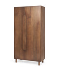 Astrid Medium Brown Solid Mango Wood Armoire-1