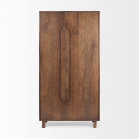 Astrid Medium Brown Solid Mango Wood Armoire-2