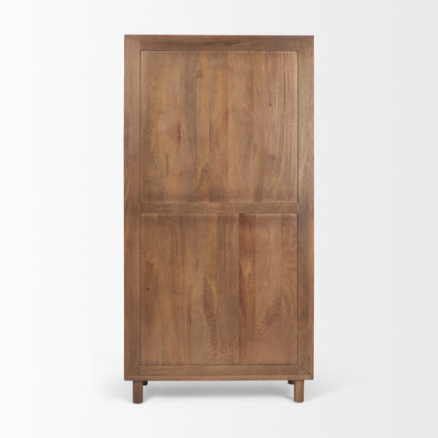 Astrid Medium Brown Solid Mango Wood Armoire-3