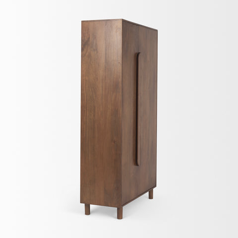 Astrid Medium Brown Solid Mango Wood Armoire-4