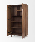 Astrid Medium Brown Solid Mango Wood Armoire-5
