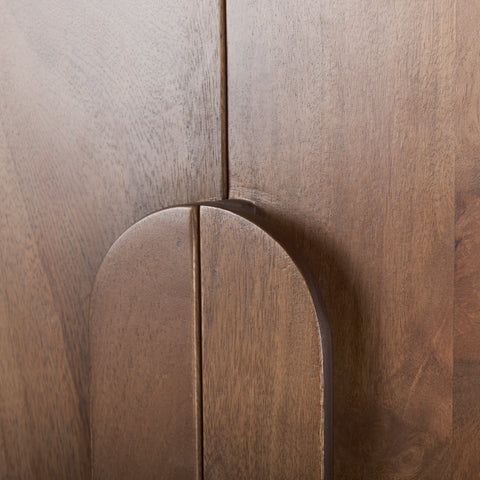 Astrid Medium Brown Solid Mango Wood Armoire-6