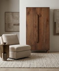 Astrid Medium Brown Solid Mango Wood Armoire