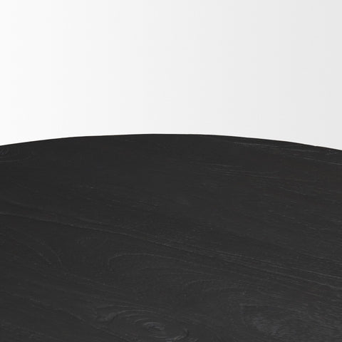 Atlas 42" Black Mango Wood Dining Table-4