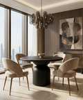Atlas 42" Black Mango Wood Dining Table