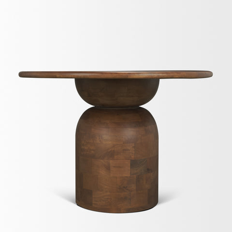 Atlas 42" Medium Brown Mango Wood Dining Table-4