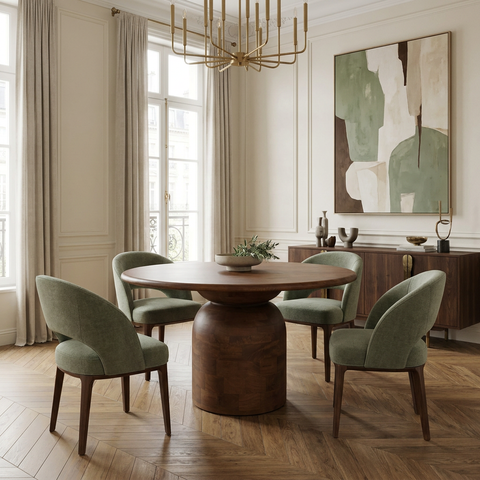 Atlas 42" Medium Brown Mango Wood Dining Table