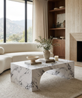 Atticus Bulgari White Marble Coffee Table