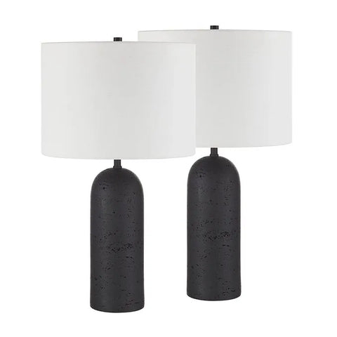 Augusta Black Resin Table Lamp Set of 2 -1